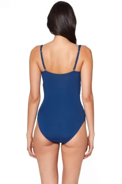 Bleu Rod Beattie Tank|One Pieces-Shirred Underwire One Piece Swimsuit
