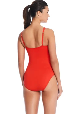 Bleu Rod Beattie Tank|One Pieces-Shirred Underwire One Piece Swimsuit