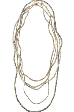 Twine & Twig Jewelry-Shore Layers Metallic Bead Necklace