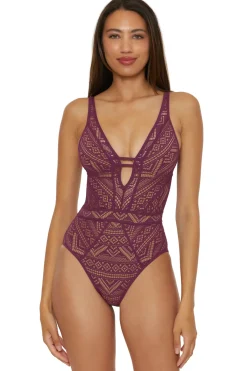 Becca by Rebecca Virtue Plunge|One Pieces-Show & Tell Plunge One Piece Swimsuit