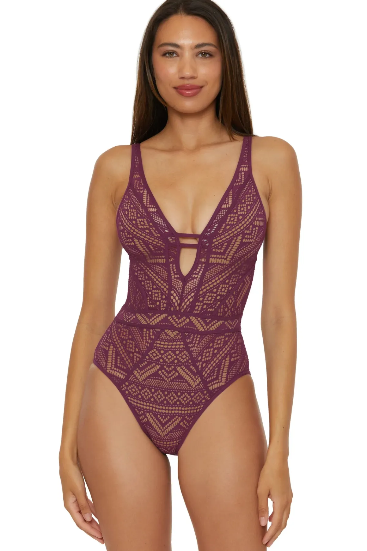 Becca by Rebecca Virtue Plunge|One Pieces-Show & Tell Plunge One Piece Swimsuit