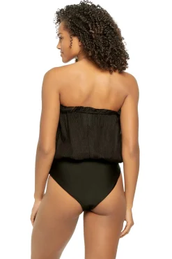 Hanne Bloch Bandeau|One Pieces-Silk Bandeau One Piece Swimsuit