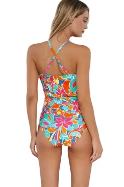 Sunsets Tank|Tankinis-Simone Convertible Strap Tankini Top