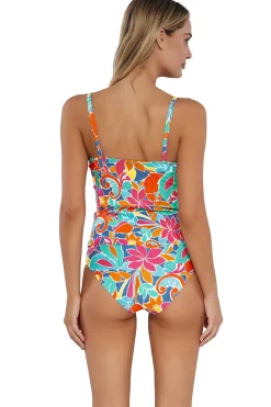 Sunsets Tank|Tankinis-Simone Convertible Strap Tankini Top