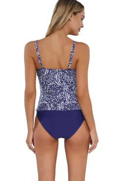 Sunsets Tank|Tankinis-Simone Convertible Strap Tankini Top