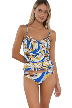 Sunsets Tank|Tankinis-Simone Convertible Strap Tankini Top