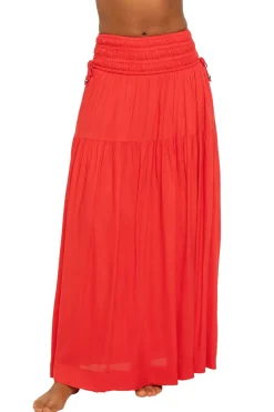 Elan Matching Sets|Bottoms-Smocked Maxi Skirt