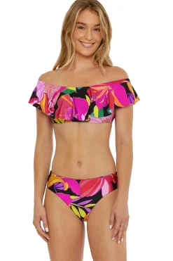 Trina Turk Bandeau|Bikinis-Solar Floral Off-The-Shoulder Bandeau Bikini Top