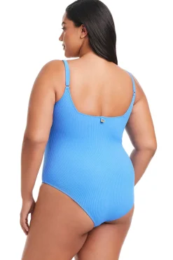 Bleu Rod Beattie Tank|One Pieces-Square Neck Ribbed One Piece Swimsuit