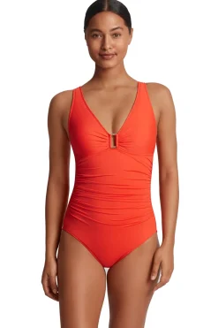 Lauren Ralph Lauren Tank|One Pieces-Square Ring One Piece Swimsuit