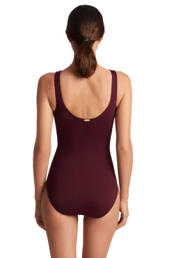 Lauren Ralph Lauren Tank|One Pieces-Square Ring One Piece Swimsuit