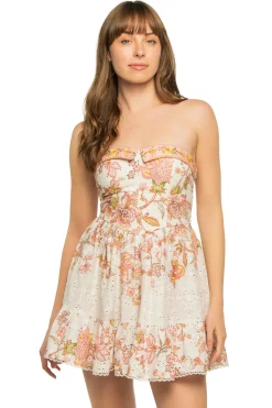 Hemant & Nandita Sundresses-Strapless Mini Dress