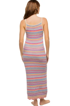 Z Supply Sundresses-Striped Crochet Midi Dress