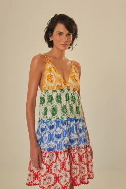 Farm Rio Sundresses-Summer Mix Mini Dress