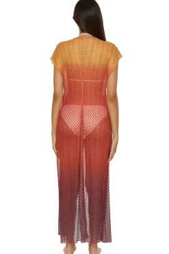 Becca by Rebecca Virtue Kimonos / Robes-Sunset Ombre Long Kimono