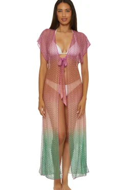 Becca by Rebecca Virtue Kimonos / Robes-Sunset Ombre Long Kimono