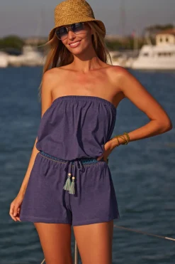 Soluna Jumpsuits / Rompers-Sunset Strapless Romper