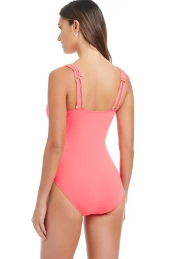 Bleu Rod Beattie Plunge|One Pieces-Surplice One Piece Swimsuit