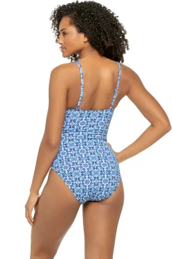 Tommy Bahama Plunge|One Pieces-Terrazzo Tile One Piece Swimsuit