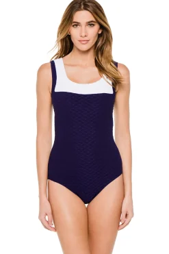 Paula Beachwear Tank|One Pieces-Textured One Piece Swimsuit