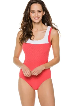 Paula Beachwear Tank|One Pieces-Textured One Piece Swimsuit
