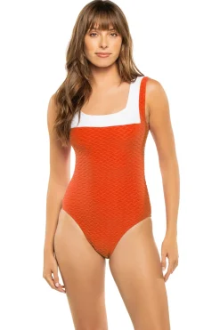 Paula Beachwear Tank|One Pieces-Textured One Piece Swimsuit