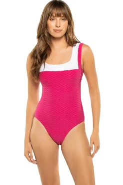 Paula Beachwear Tank|One Pieces-Textured One Piece Swimsuit