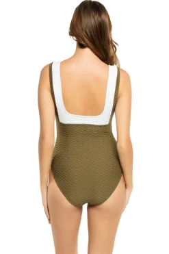 Paula Beachwear Tank|One Pieces-Textured One Piece Swimsuit