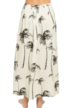 Stillwater Matching Sets|Bottoms-The Palm Button Front Linen Wrap Skirt
