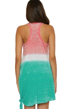 Becca by Rebecca Virtue Sundresses-Tie Side High Neck Mini Dress