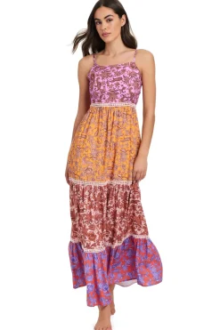 Red Carter Sundresses-Tiered Maxi Dress