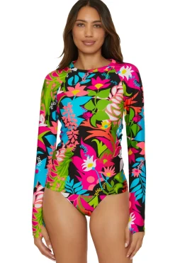 Trina Turk Rash Guards|Rash Guard-Tiki Swim Rash Guard