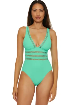 Becca by Rebecca Virtue Plunge|One Pieces-Toni One Piece Swimsuit