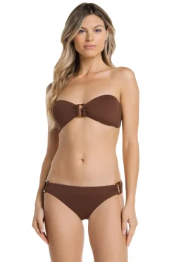Helen Jon Halter|Bandeau-Tortoise Bandeau Bikini Top