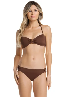 Helen Jon Halter|Bandeau-Tortoise Bandeau Bikini Top