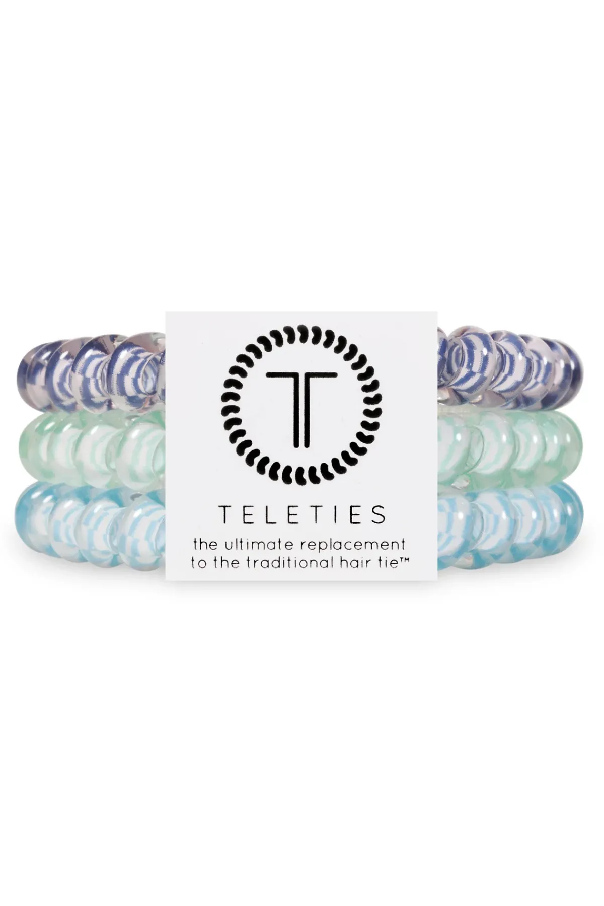 Teleties Hair Accessories-Totally Turquoise 3-Pack Hair Ties