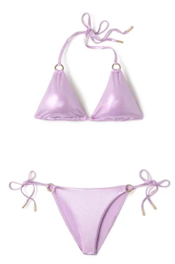 Red Carter Triangle|Halter-Triangle Bikini Top