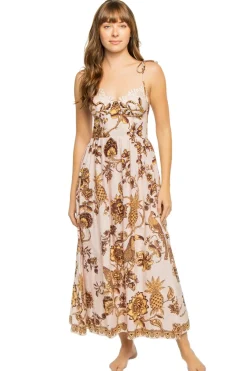 Farm Rio Sundresses-Tropical Landing Midi Dress