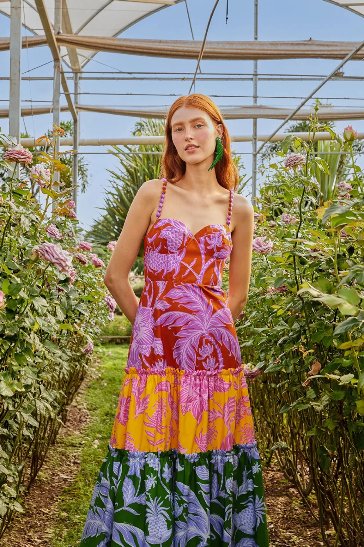 Farm Rio Sundresses-Tropical Swing Midi Dress