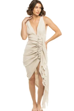 Just Bee Queen Sundresses-Tulum V-Neck Mid Dress