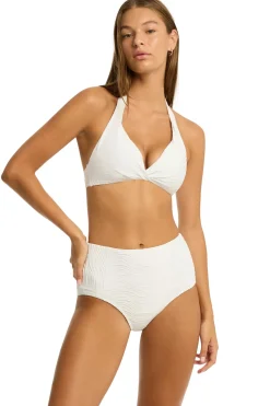 Sea Level Halter|Bikinis-Twist Halter Bikini Top