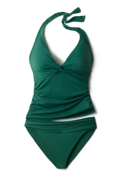 Cerulean Sea Halter|Tankinis-Twist Halter Tankini Top