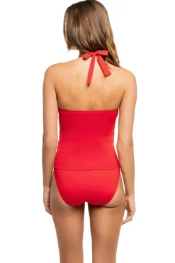Cerulean Sea Halter|Tankinis-Twist Halter Tankini Top
