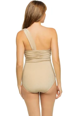 Carmen Marc Valvo Asymmetrical|One Pieces-Underwire Asymmetrical One Piece Swimsuit