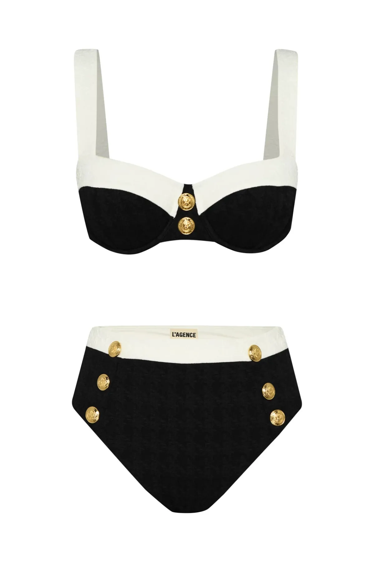L'Agence High Leg|High Waist-Vanessa High Waist Bikini Bottom
