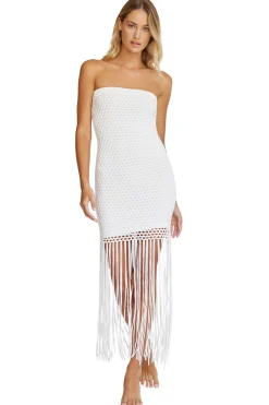 PQ Swim Sundresses-Vanessa Strapless Fringe Dress
