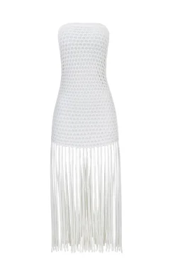 PQ Swim Sundresses-Vanessa Strapless Fringe Dress