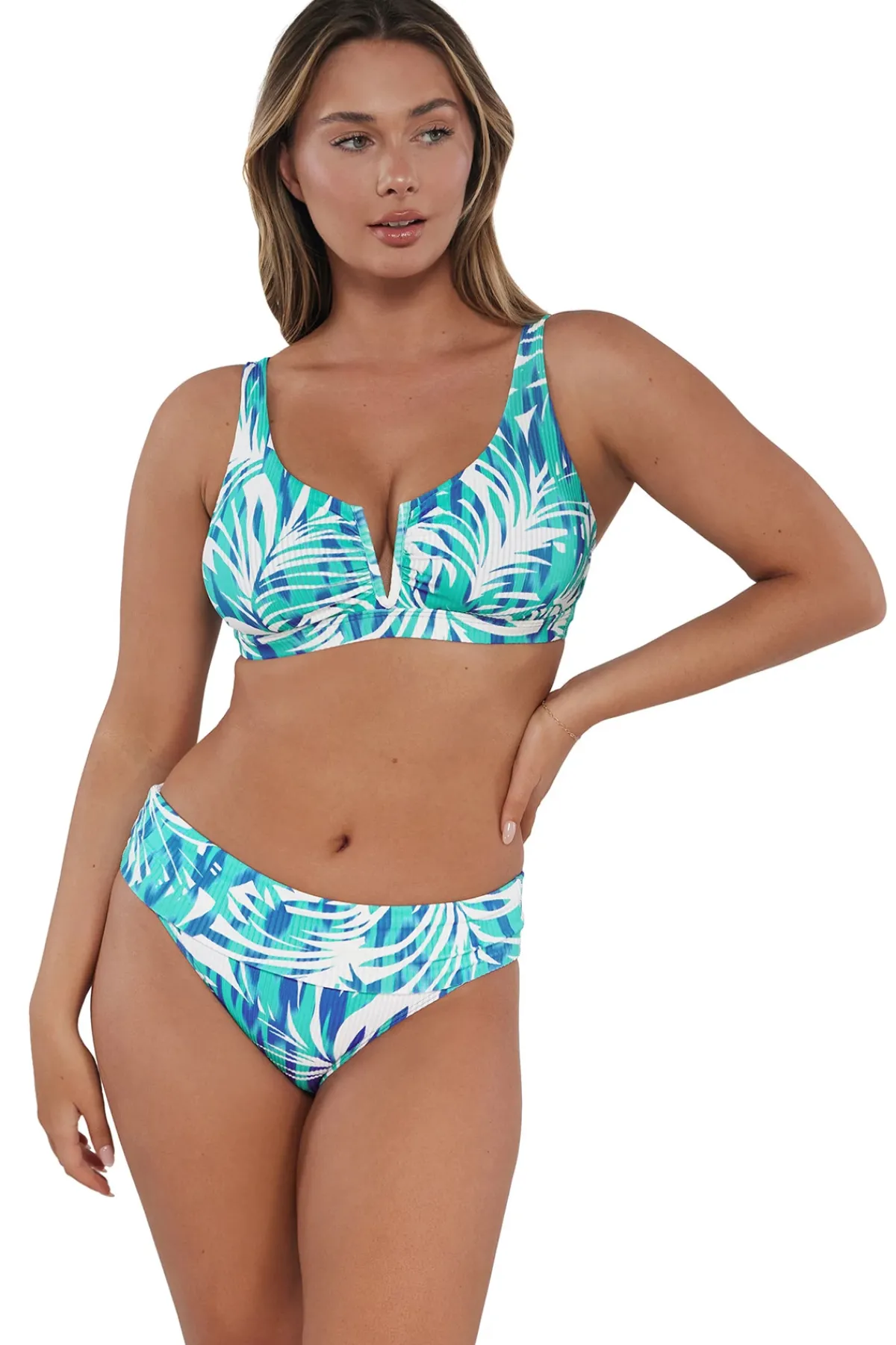 Sunsets Halter|Bikinis-Vienna V-Wire Bikini Top (D+ Cup)