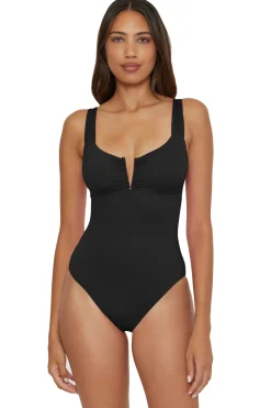 Becca by Rebecca Virtue Plunge|One Pieces-Viviana V-Front One Piece Swimsuit