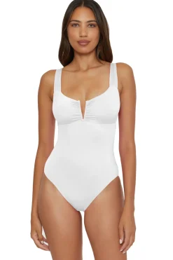 Becca by Rebecca Virtue Plunge|One Pieces-Viviana V-Front One Piece Swimsuit